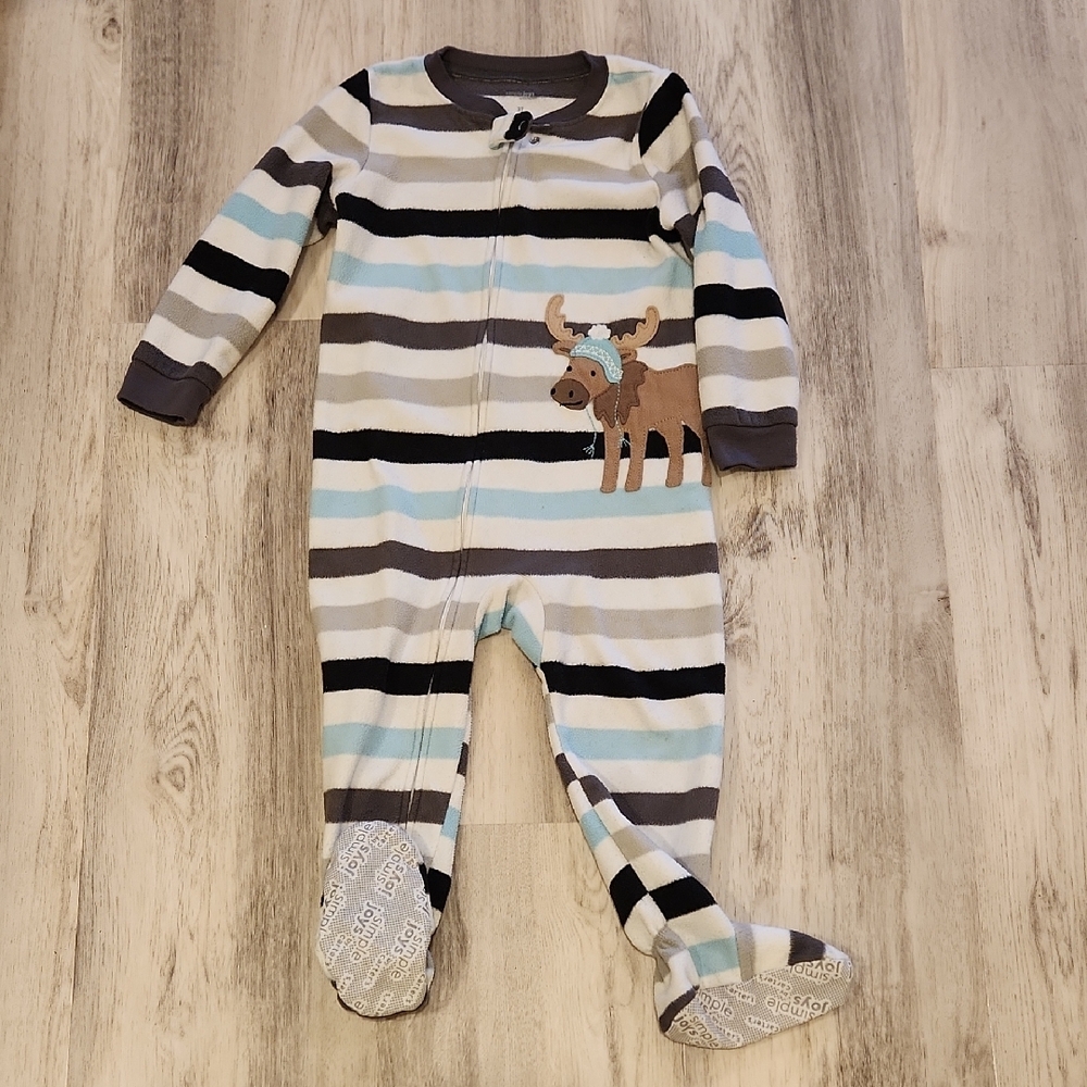 Carter's Striped Fleece Footed Pajamas